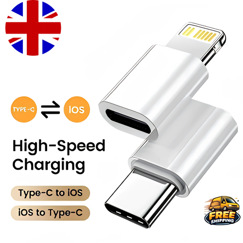 USB-C to 8pin Adapter Fast Charging Converter for iPhone & iOS Devices
