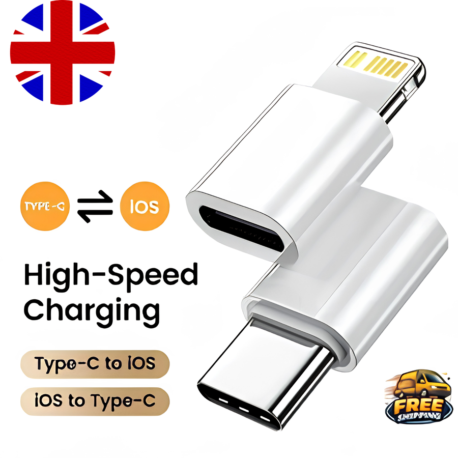 USB-C to 8pin Adapter Fast Charging Converter for iPhone & iOS Devices