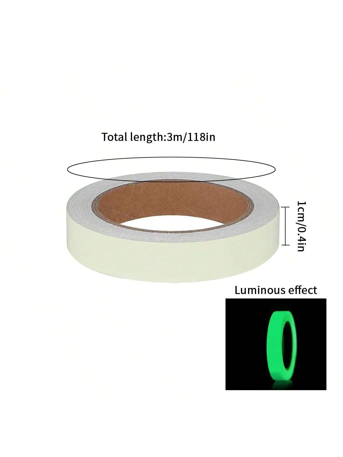 1cm*3m Waterproof Luminous Tape,Glow in the Dark Self-adhesive Tape Warning
