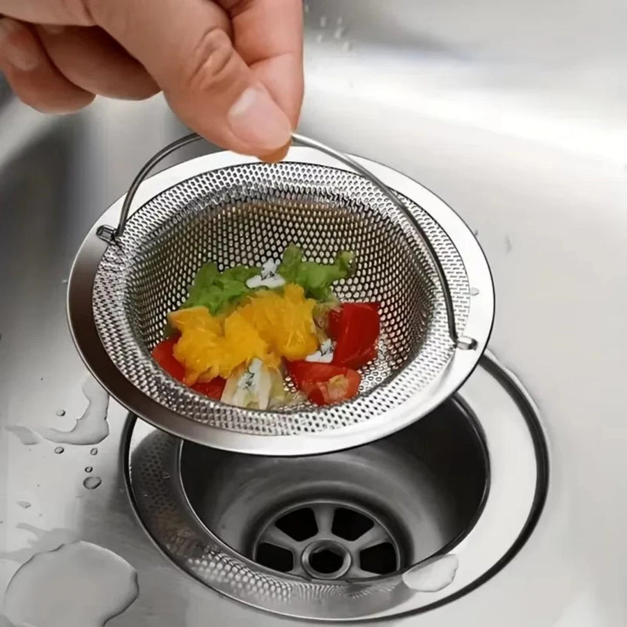 Premium Kitchen Sink Strainer Replacement Waste Plug Basin Drain Filter Steel UK