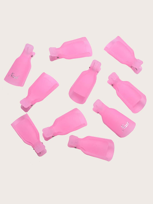 10 pcs NAIL ART CLIP UV GEL POLISH REMOVER SOAK OFF WRAP GEL CLIP CAP uk