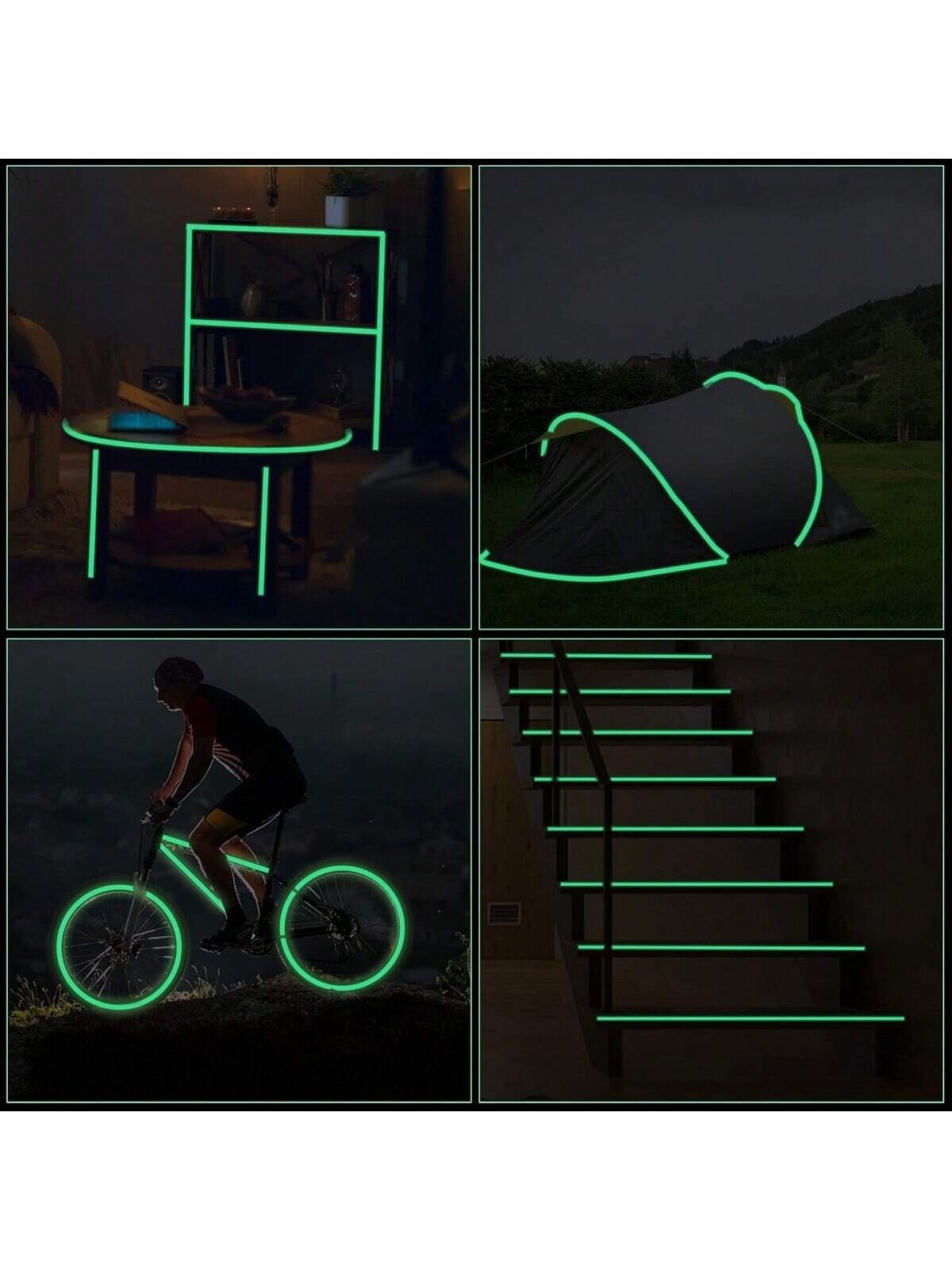 1cm*3m Waterproof Luminous Tape,Glow in the Dark Self-adhesive Tape Warning