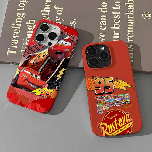 Cases iPhone 13 14 16 15 12 11 Pro Max XS X XR 8 7 Cars Lightning McQueen Glossy
